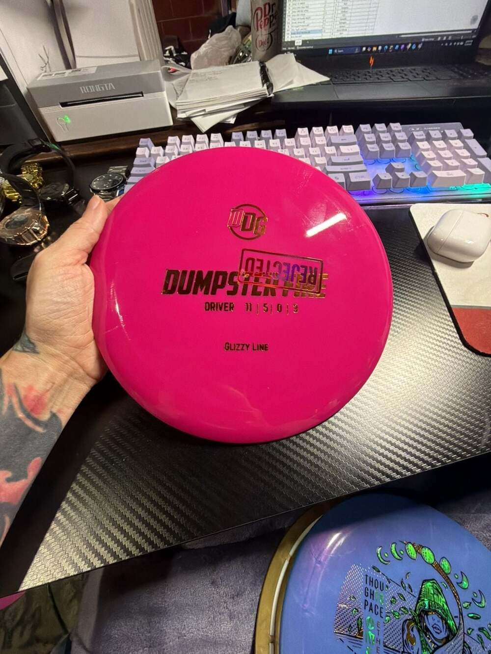 DGA Dumpster Fire Glizzy Line Driver Disc Golf Disc
